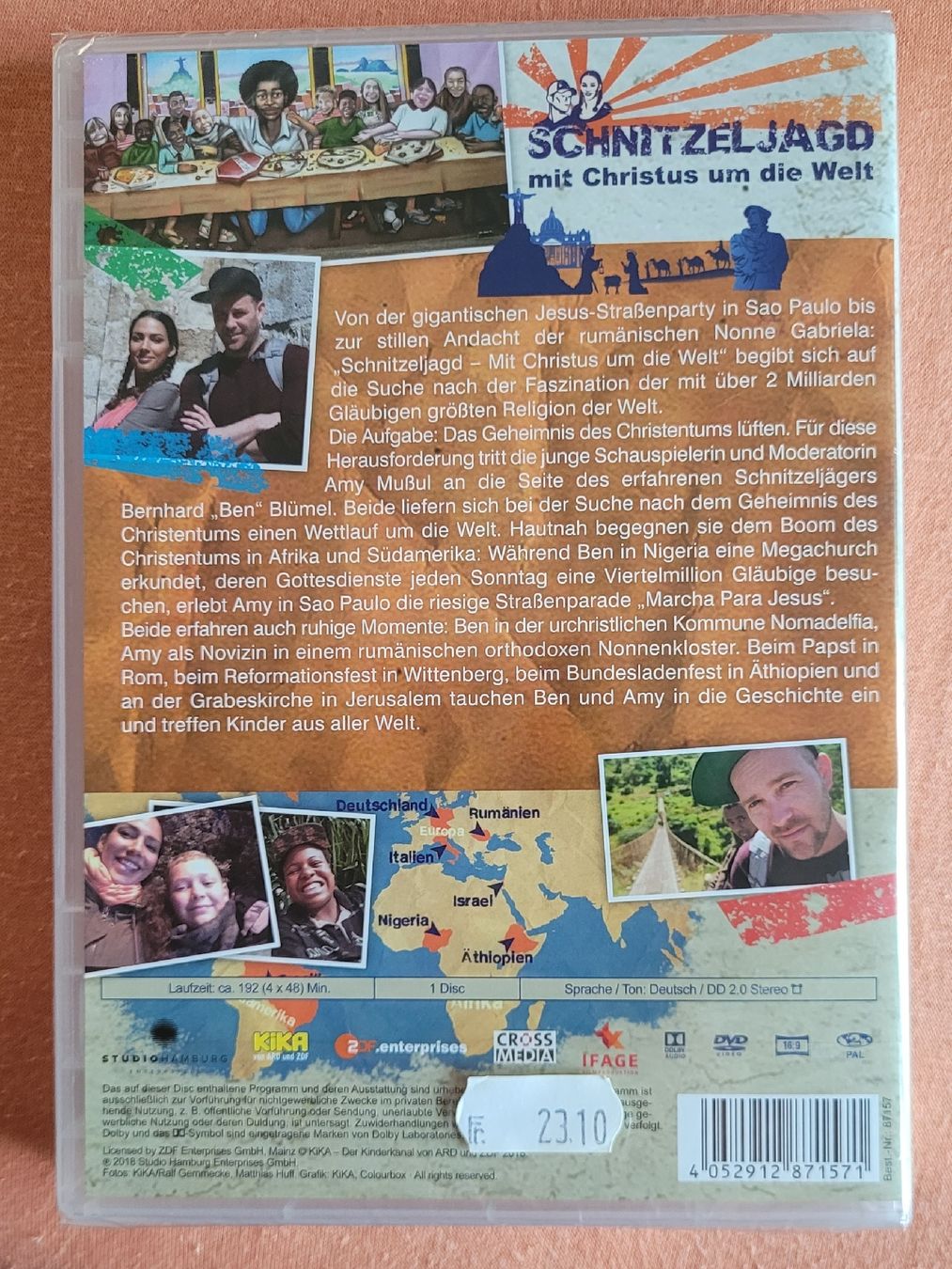 Tutti i DVDs: DVD Kika Schnitzeljagt mit Jesus um dir Welt – Nuovo e nell'imballaggio originale da Hindelbank venduto da Hevenisreal 1