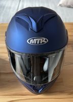 MTR Motorradhelm Klapphelm blau matt XS (53-54)