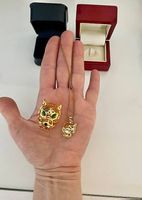 Pantere ring e ciondolo con catena