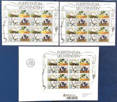 1994 Liechtenstein FDC Reben in den Jahreszeiten Bogen **+ET