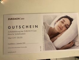 ZURZACH Care Gutschein - Schlafabklärung - Wert CHF 150.-