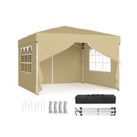 Faltpavillon 3 x 3 m für Garten und Feste mit 4 Seitenwänden