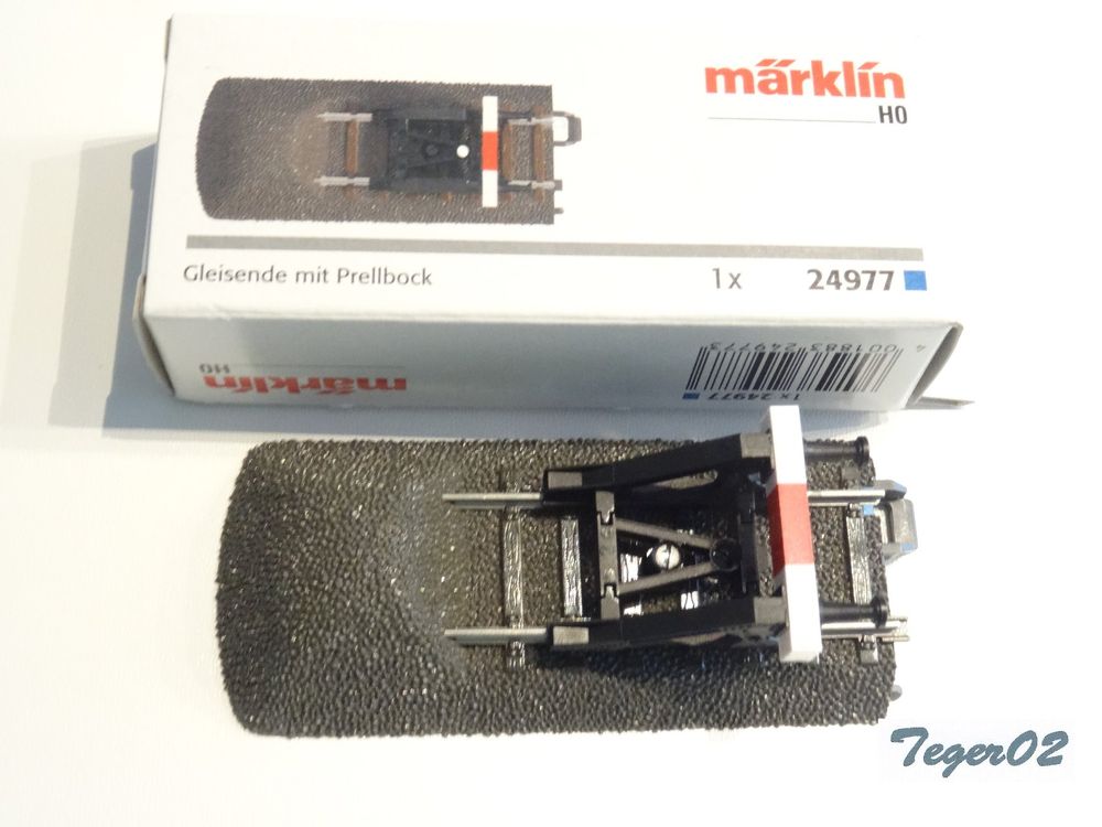 4 M&auml;rklin C-Gleis Schienen Prellbock HO 24977 (Neu (gem&auml;ss Beschreibung