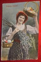 "Fröhliche Ostern!" Junge Frau 1910
