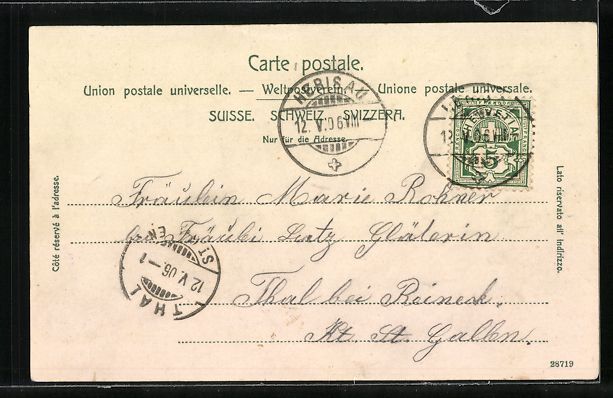 Cartoline postali: Herisau, Totalansicht aus der Vogelschau – Usato da Berlin venduto da bartko-reher 1