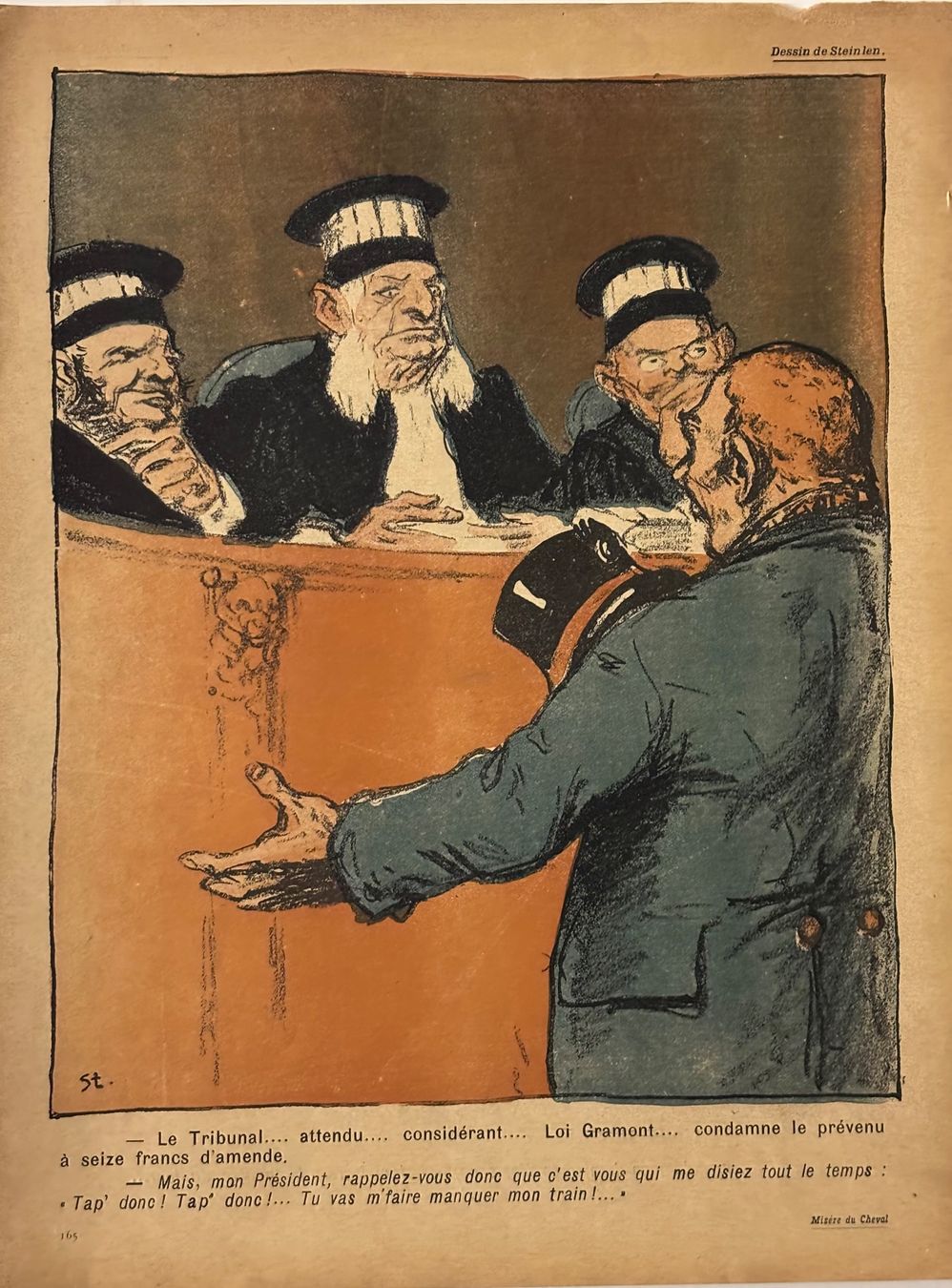 Grafiken & Lithographien: Théophile-Alexandre Steinlen, Farblithographie, Justiz – Gebraucht aus Frauenfeld von Merk52 1