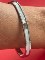 Luxus Edelsthal Armreif Armband Farbe :Silber