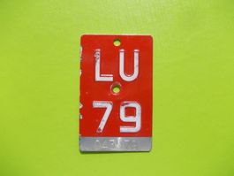 Velonummer / Fahrradnummer LU 79