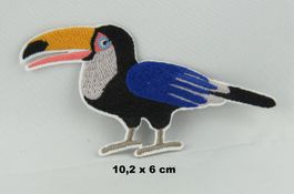 TUCAN - Aufnäher - Aufbügler - Stickerei - 10,2x6cm