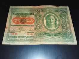 Billet de 100 Kronen, Autriche 1912 (1919)