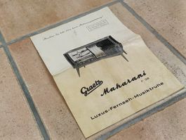 Bedienungsanleitung Graetz Maharani F38 Luxus-Fernsehtruhe