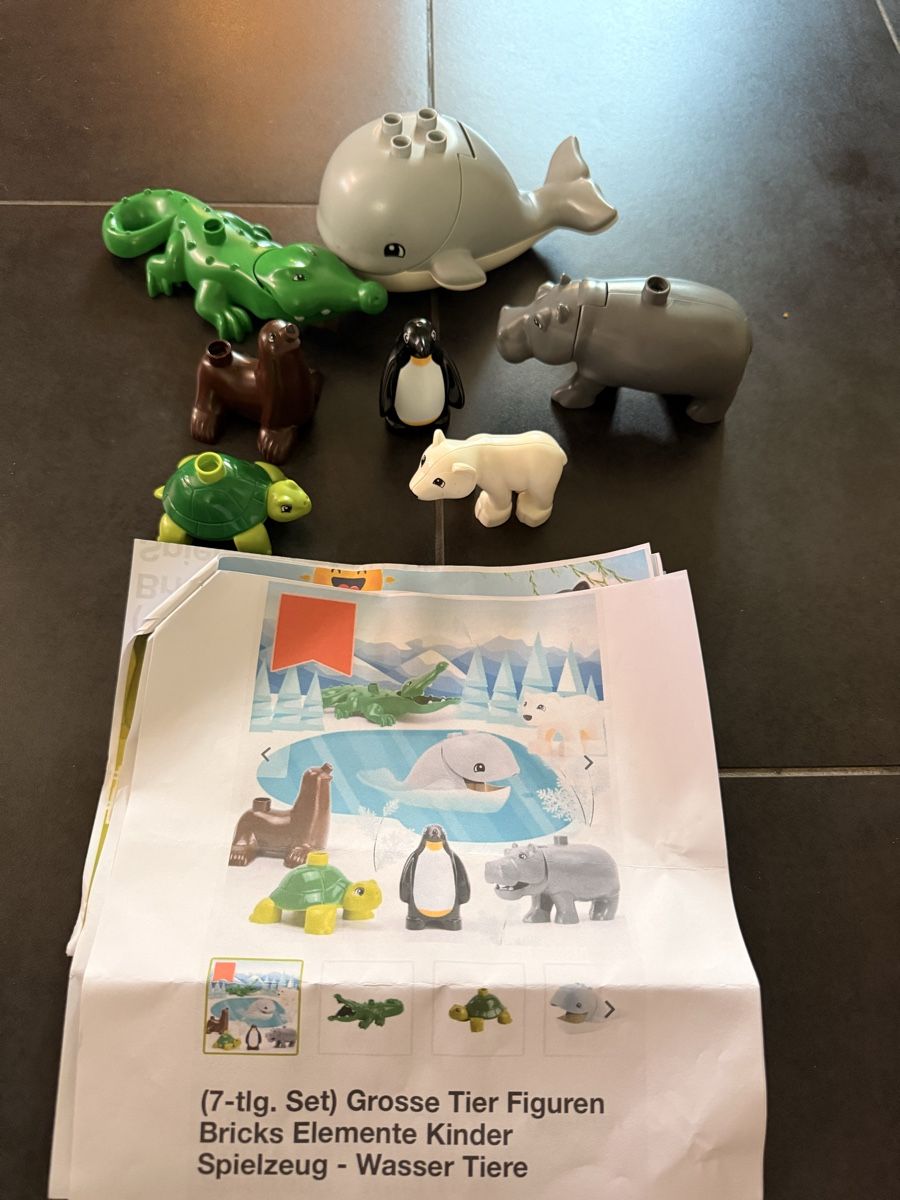 Jouets: 7-tlg Set Bricks Elemente Tiere Wasser – Neuf (Voir description) à Lohn-Ammannsegg par SamanthaF
