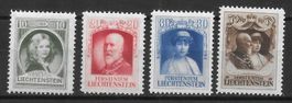 Liechtenstein Serie 80-83 ** Huldigung Fürst Franz 2.12.1929