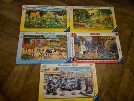 Ravensburger Puzzle 15 Teile 5er Set guter Zustand