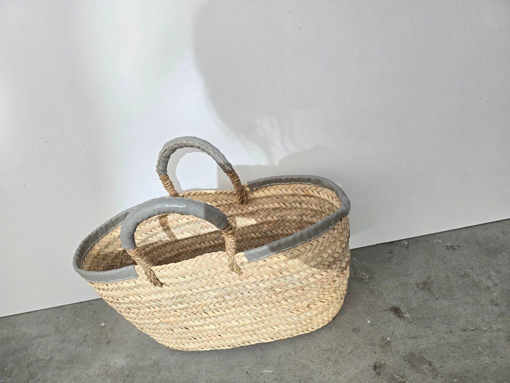 Sonstiges für Haushalt & Wohnen: Korb: Shopper oval hellgrau-ANGEBOT – Neu (gemäss Beschreibung) aus Romanshorn von Rachacha 1