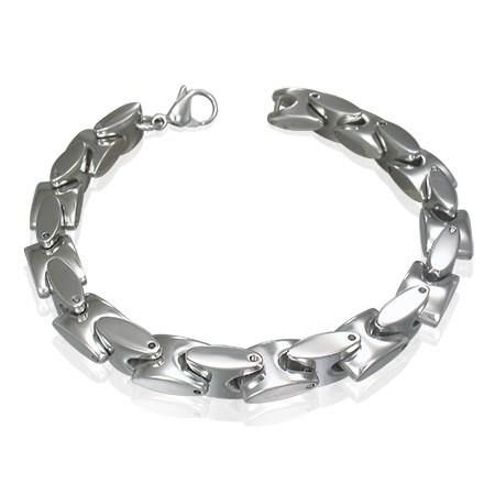 Bracciali & Braccialetti: Cooles Chromstahl - Armband, 200mm – Nuovo (secondo la descrizione) da Schwanden GL venduto da UHRKNALL