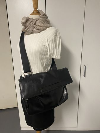 Grosse Ledertasche BREE schwarz