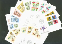 FDC Jahre 1990+91 Viererblocks + Satzbriefe (Q887)