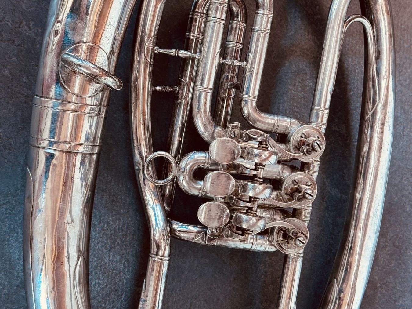 Strumenti musicali: Miraphone Tenorhorn, B, silber, 3ventilig, Blasmusik, Brass – Usato da Baar venduto da qsi2005 3