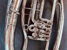 Miraphone Tenorhorn, B, silber, Transport-Sack, Horn