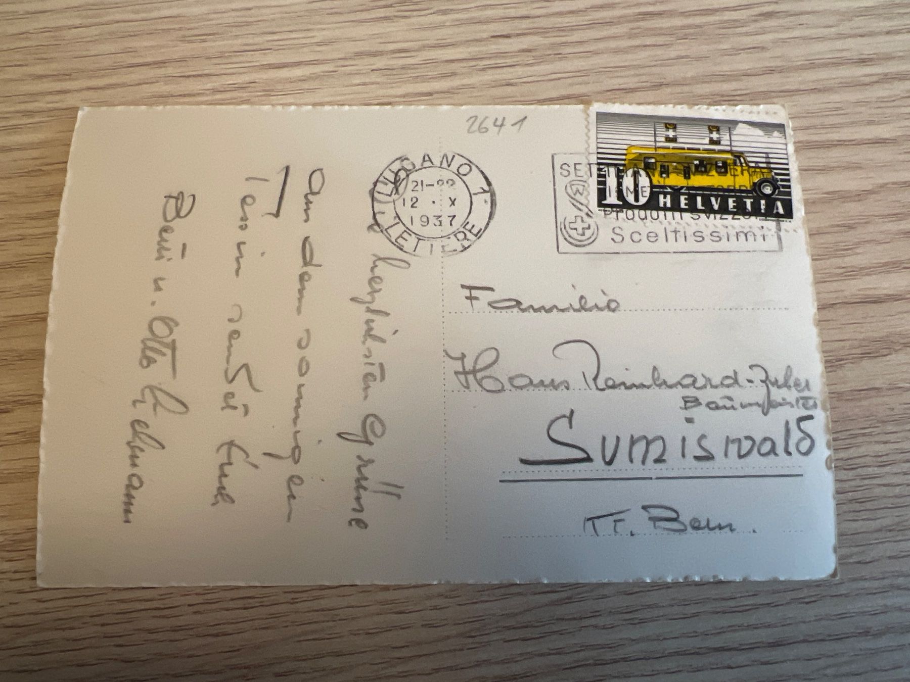 Cartoline postali: 1937 Lugano Gandria Lago – Usato da Prosito venduto da Danielehh 1