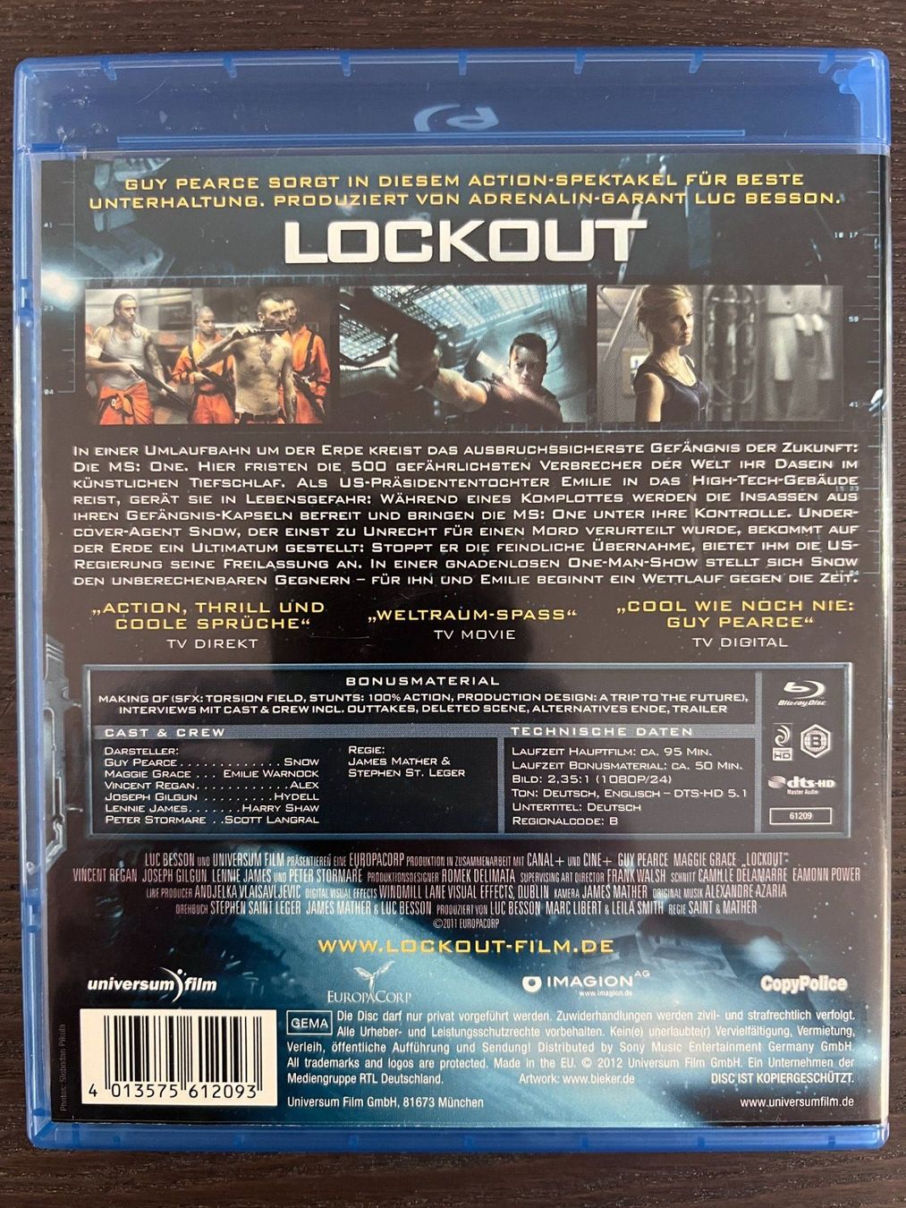 Alle DVDs: Lockout – Gebraucht aus Zürich von Blu-ray_ZH 1