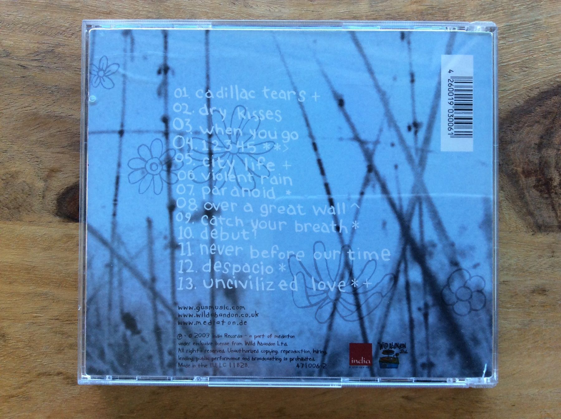 CD: Gus Black - Uncivilized Love – Usato da Horgen venduto da flyingpenguin2000 2