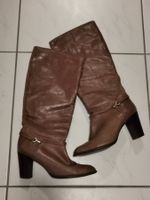 Braune Lederstiefel Gr. 39, Schafthöhe 36cm