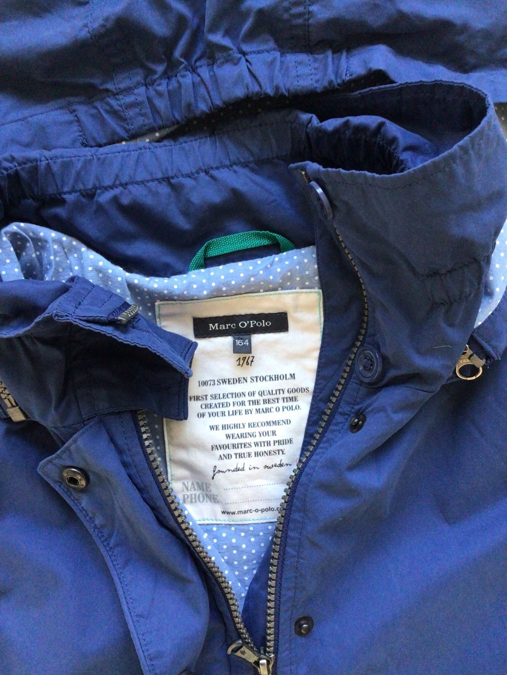 Marc O'Polo Giacche & Cappotti: Blaue Übergangsjacke Grösse 164 – Usato da Zürich venduto da froschchen79 5