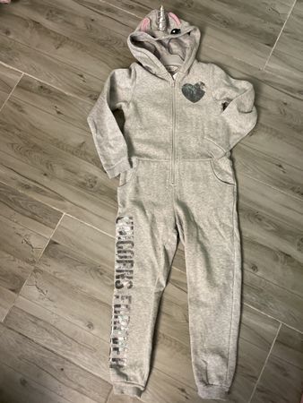 Grauer Unicorn H&M Sweat Jumpsuit Gr.122/128👧🏻