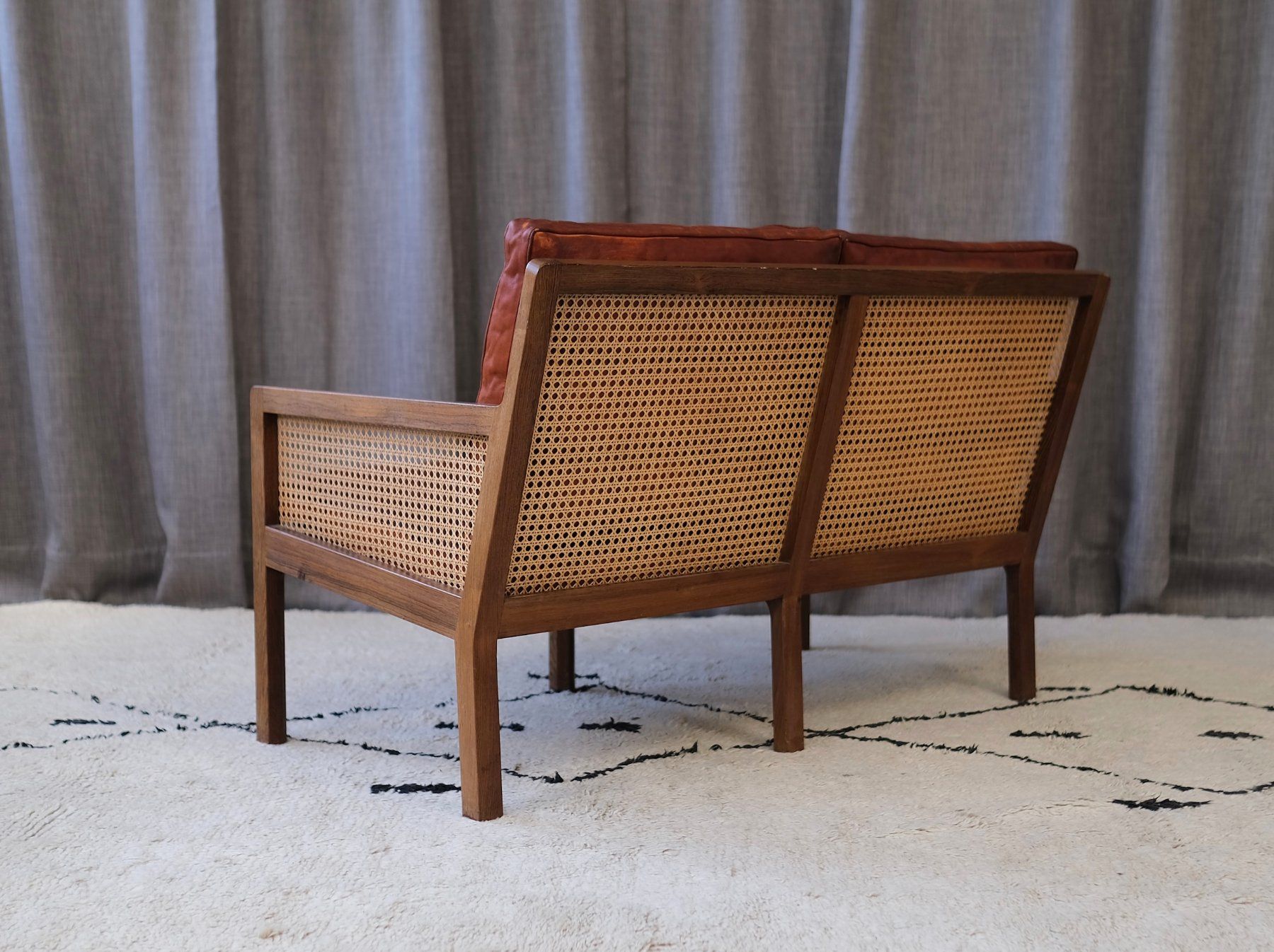 Sofas: Original Sofa by Bernt Petersen, Palisander & Cane 1964 – Gebraucht aus Bern von Zmodern_VIN 5