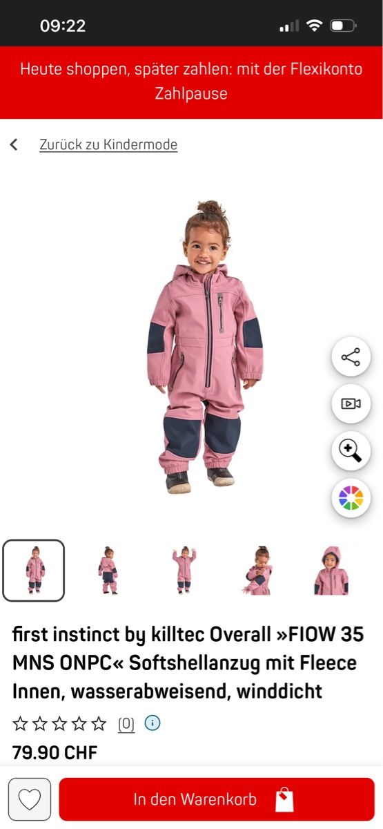 Killtec Ensembles: Killtec Softshellanzug mit Fleece Innen, Grösse 98/104 – D'occasion à Zürich par Rusdi 4