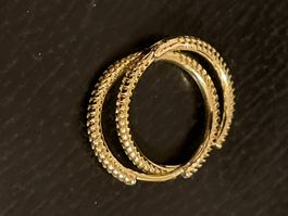 Jolies créoles plaquées or gravées  17 mm X2  mm
