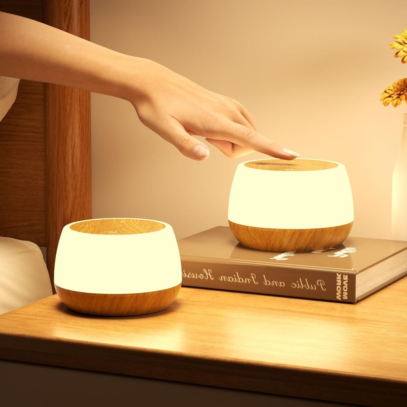 Lampade: 2x LED Nachttischlampe Touch dimmbar mit RGB – Nuovo e nell'imballaggio originale da Nuglar venduto da SmartLiving24 1