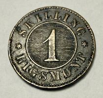 Vintage Coin 1 Skilling Norwegian 1890 18.8g Sterling Silver