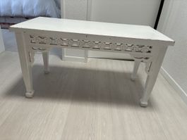 Dekorativer Couchtisch / Beistelltisch aus Massivholz-Globus