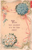 Gruss aus Langres (F) - uralte, illustrierte Postkarte 1907