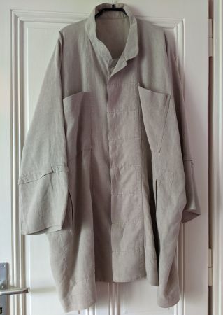 CHRISTA DE CAROUGE : Veste en lin sable TU / XL-XXL