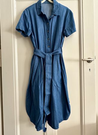 Cotton Denim midi dress, S-M