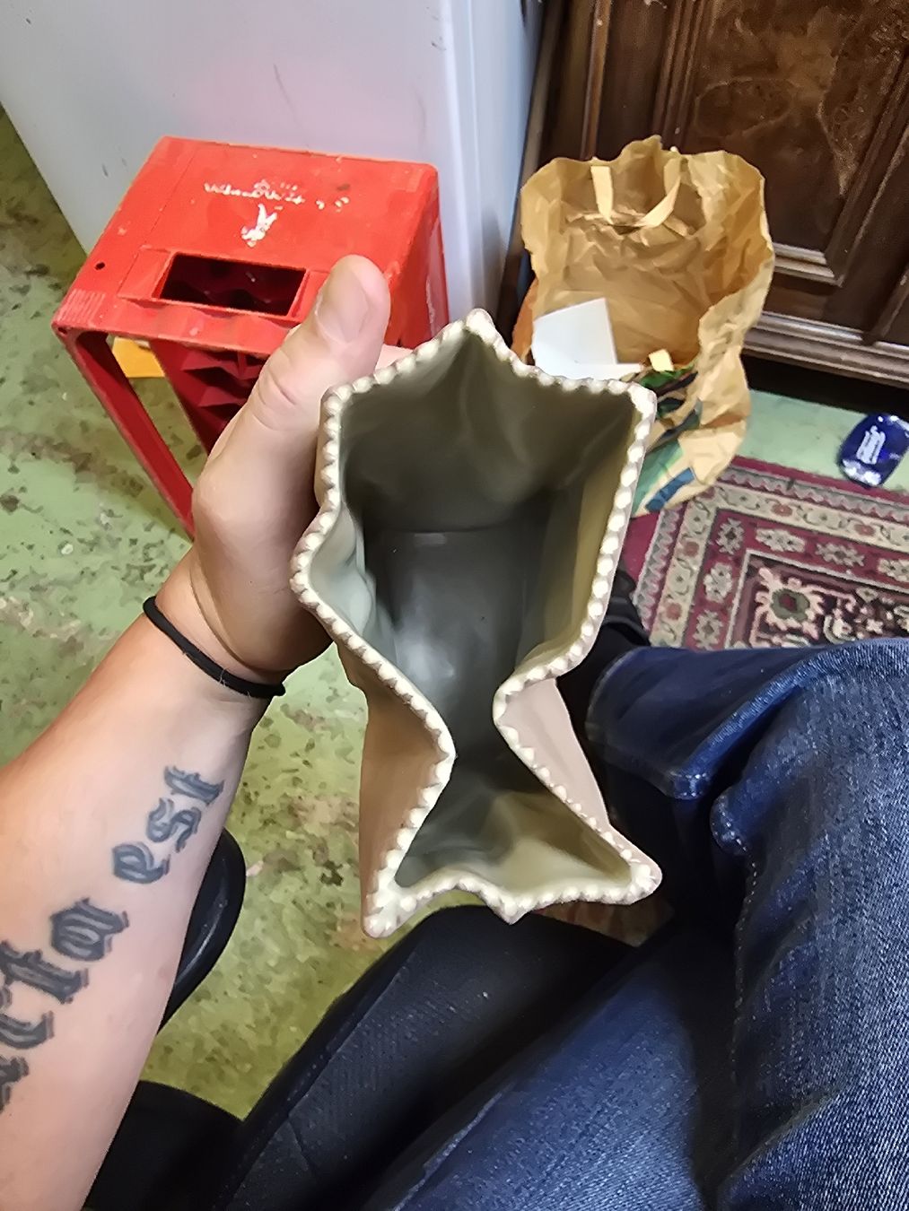 Vasi & Recipienti: Vase Papiertüte braun Keramik H20cm (D) – Usato da Rorschach venduto da TimelessTrading 4