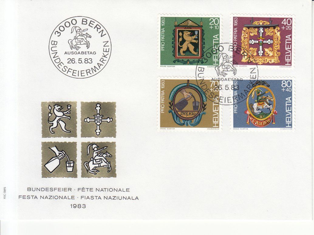 Tutti i francobolli: SBK B198 - B201 FDC – Usato da Bürglen TG venduto da StampGraf