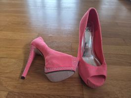 Pinkfarbene Damen High Heels mit Strass Gr. 37 Neu