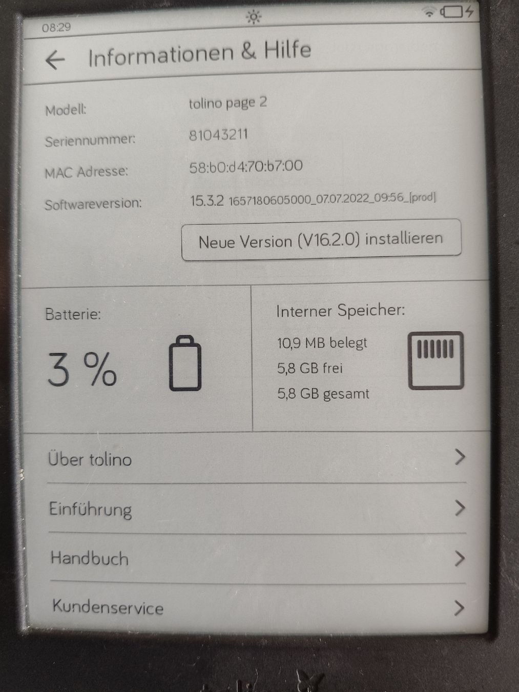 Tolino Tablet PC: E-Reader Tolino Page 2 schwarz – Usato da Berneck venduto da Wishchart 2