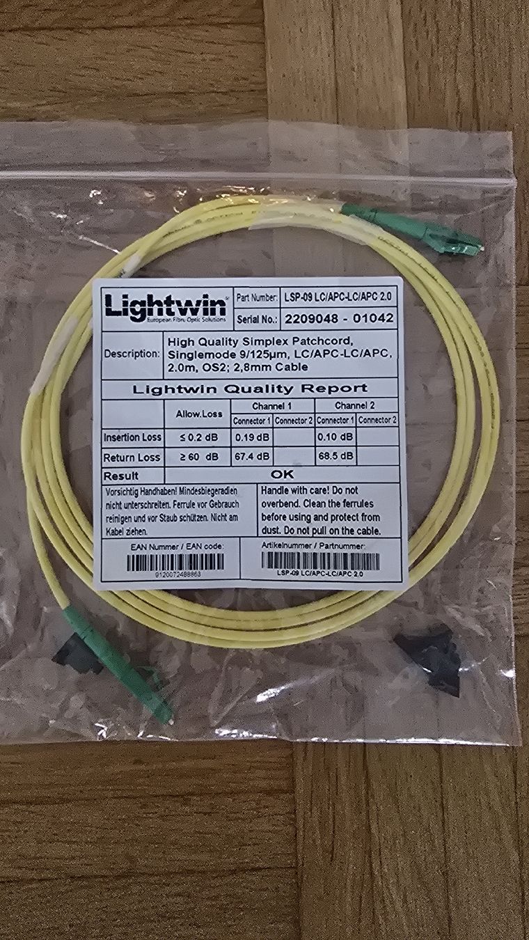Cavi: Glasfaserkabel Lightwin – Nuovo (secondo la descrizione) da Zürich venduto da rolf290