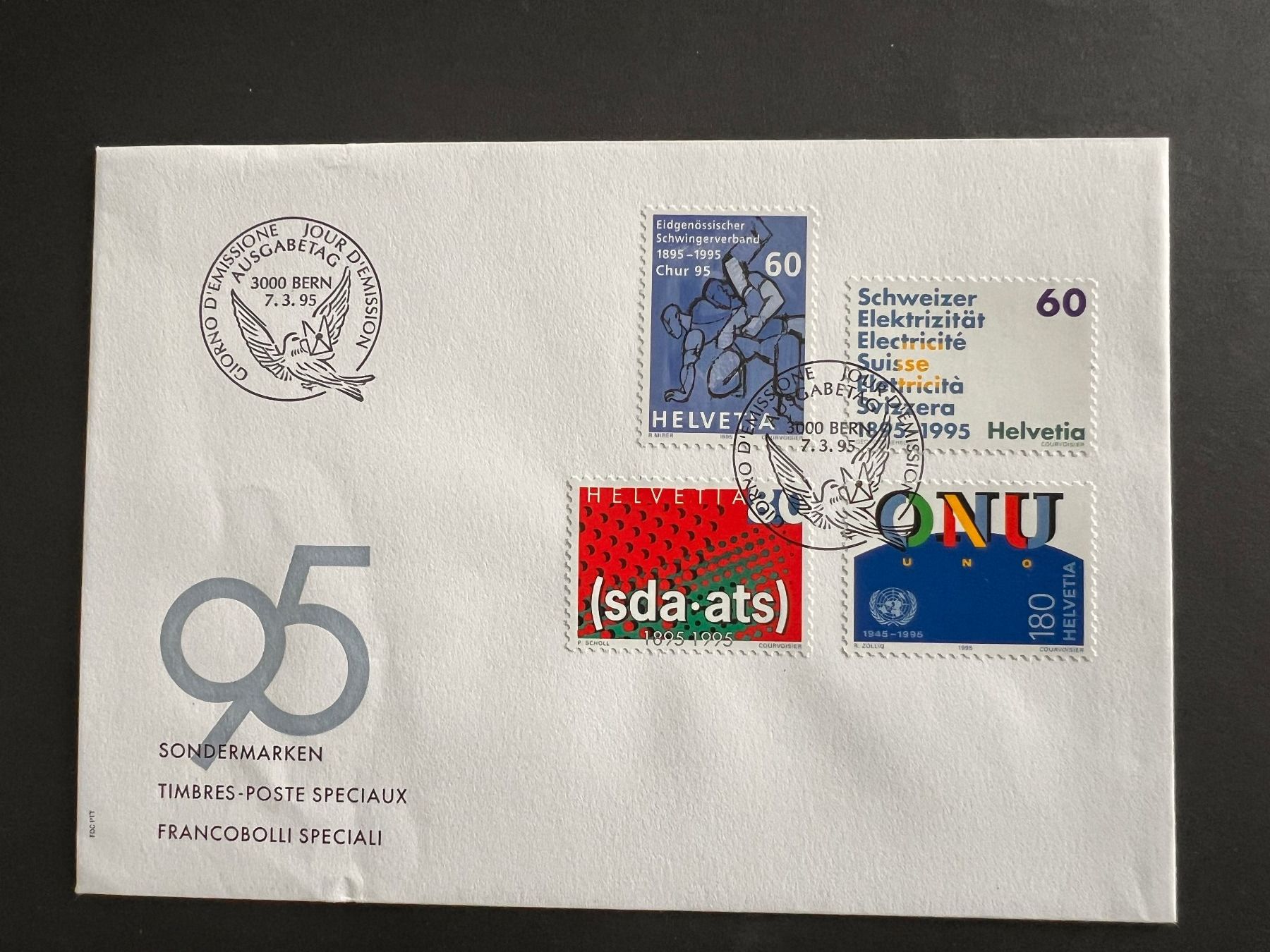Tutti i francobolli: FDC Brief 1995  (P919) – Usato da Hinwil venduto da Sidi4