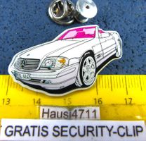 MERCEDES SL 624 SILBRIG CABRIO AUTO PIN MIT SECURITY-CLIP