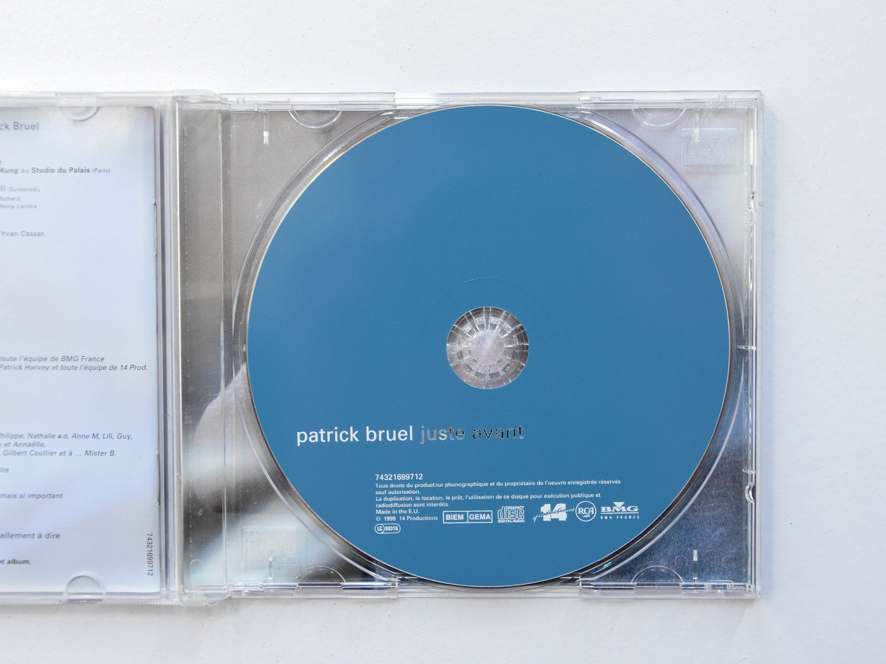 CD: Patrick Bruel - Juste avant (SIGNÉ) – Usato da Belmont-sur-Yverdon venduto da ag97 1