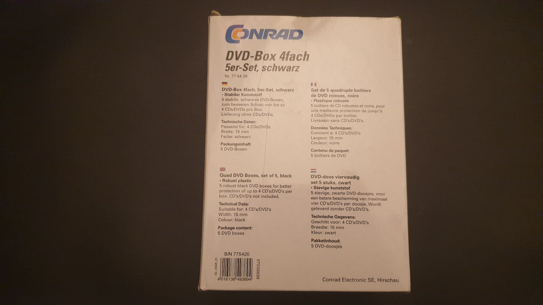 Alle DVDs: CONRAD DVD-Box 4fach 5er-Set schwarz – Neu und originalverpackt aus Stäfa von Supertramp73 2
