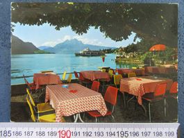 WEGGIS LU AK HOTEL GOTTHARD TERRASSE BLICK AUF SEE UND RIGI