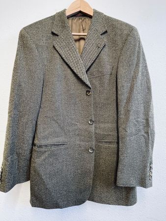 EMANUEL UNGARO Sakko Schurwolle Herringbone-Muster - EU 48